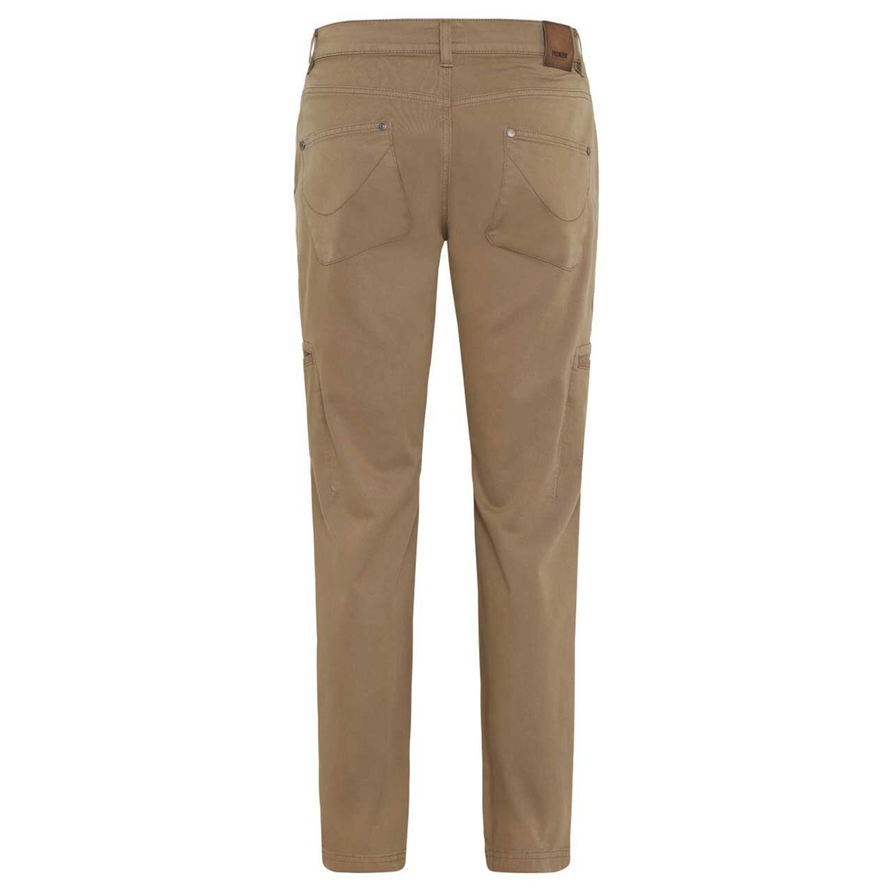 Stretch Herren Cargo Baumwollhose Leroy in Braun von Pioneer, Rückansicht