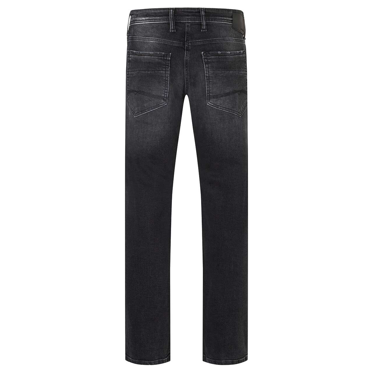 Stretch Herrenjeans Ben von MAC in Schwarz verwaschen, Rückansicht