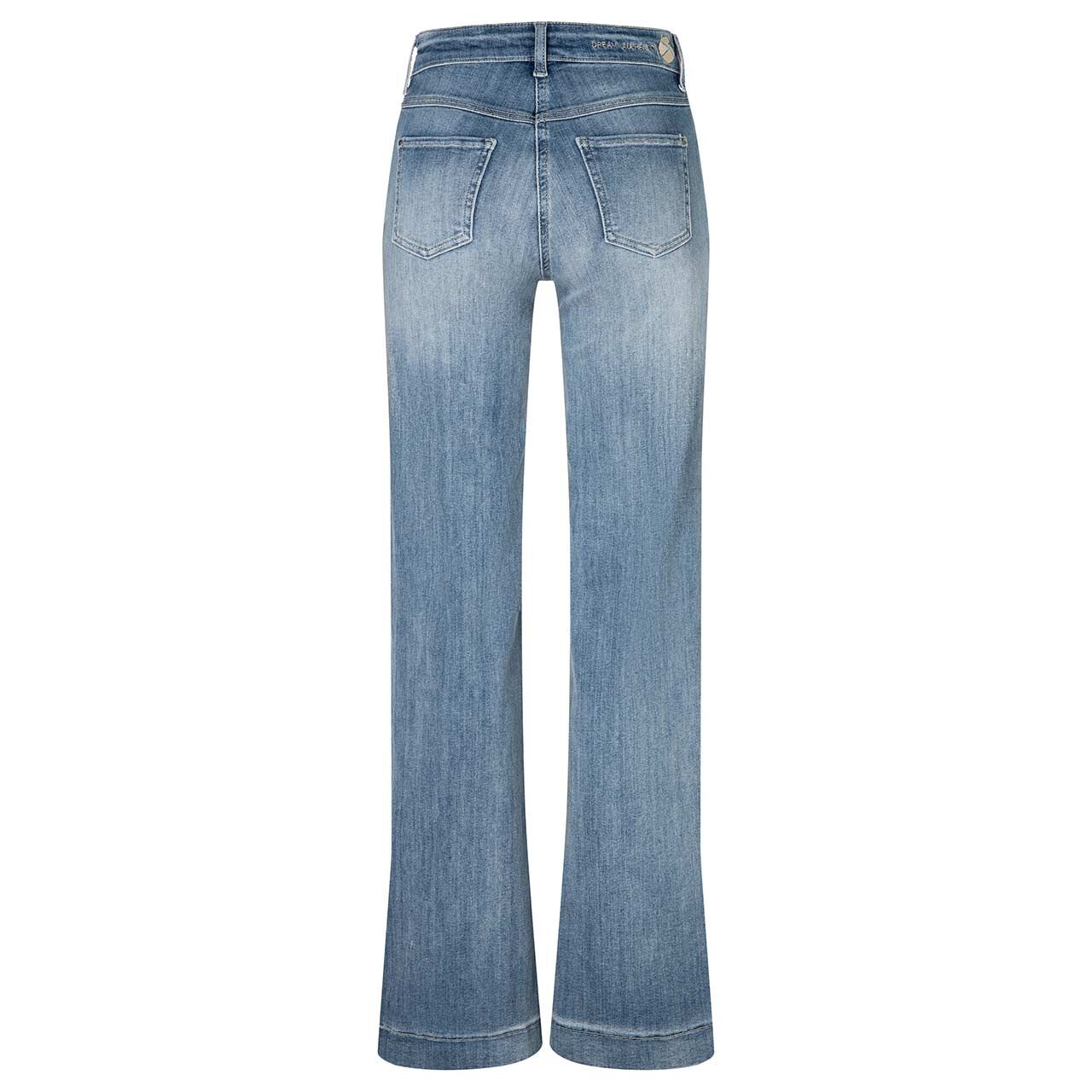 Stretch Damenjeans Dream Wide von MAC in Hellblau angewaschen, Rückansicht