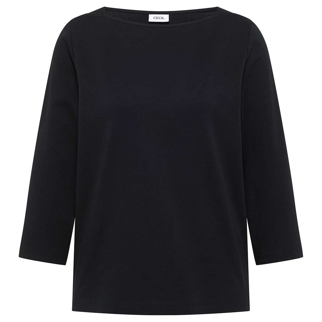 Cecil Damen 3/4 Arm Shirt Basic Boatneck soft black