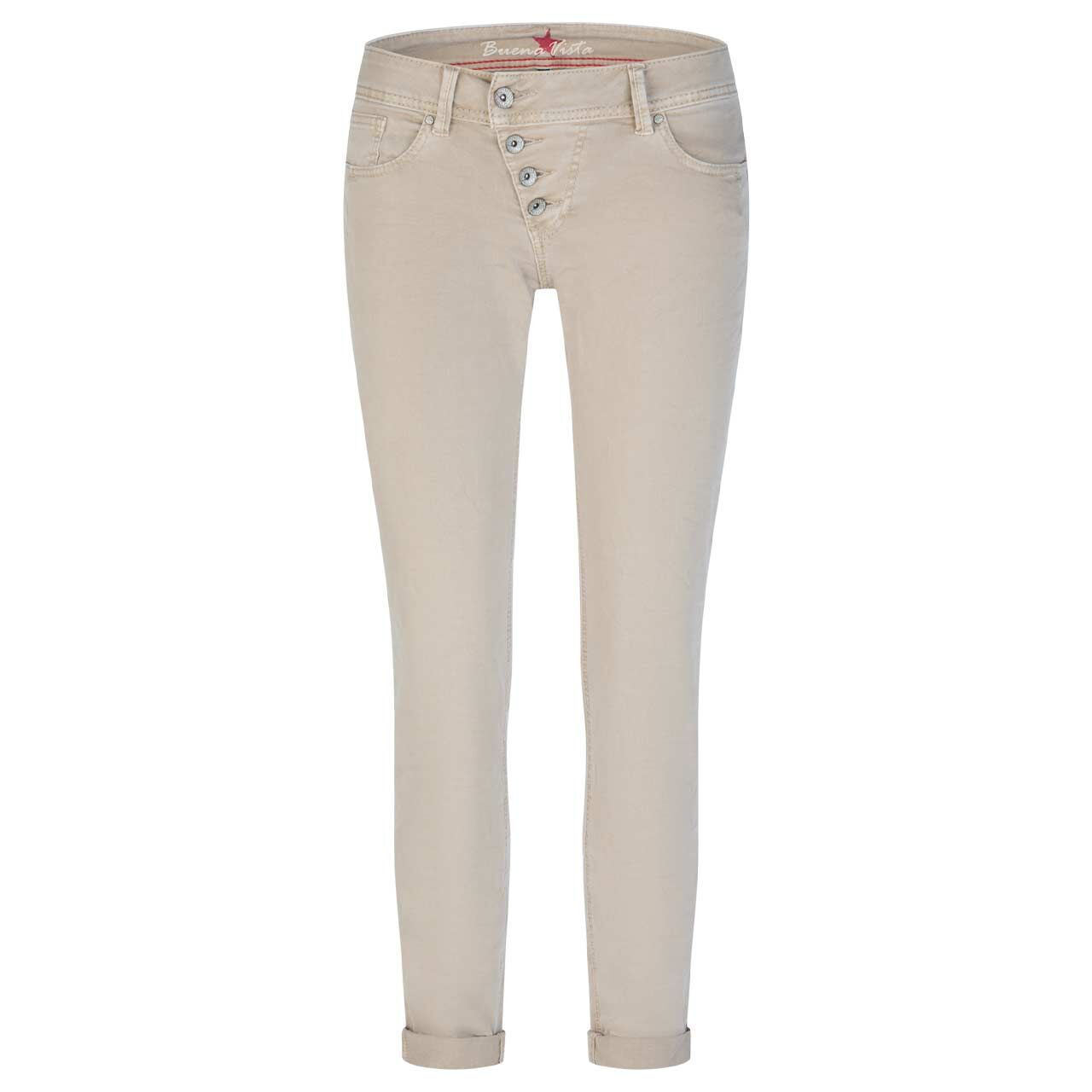 Damen Baumwollhose Malibu Stretch Twill von Buena Vista in Beige, Vorderansicht
