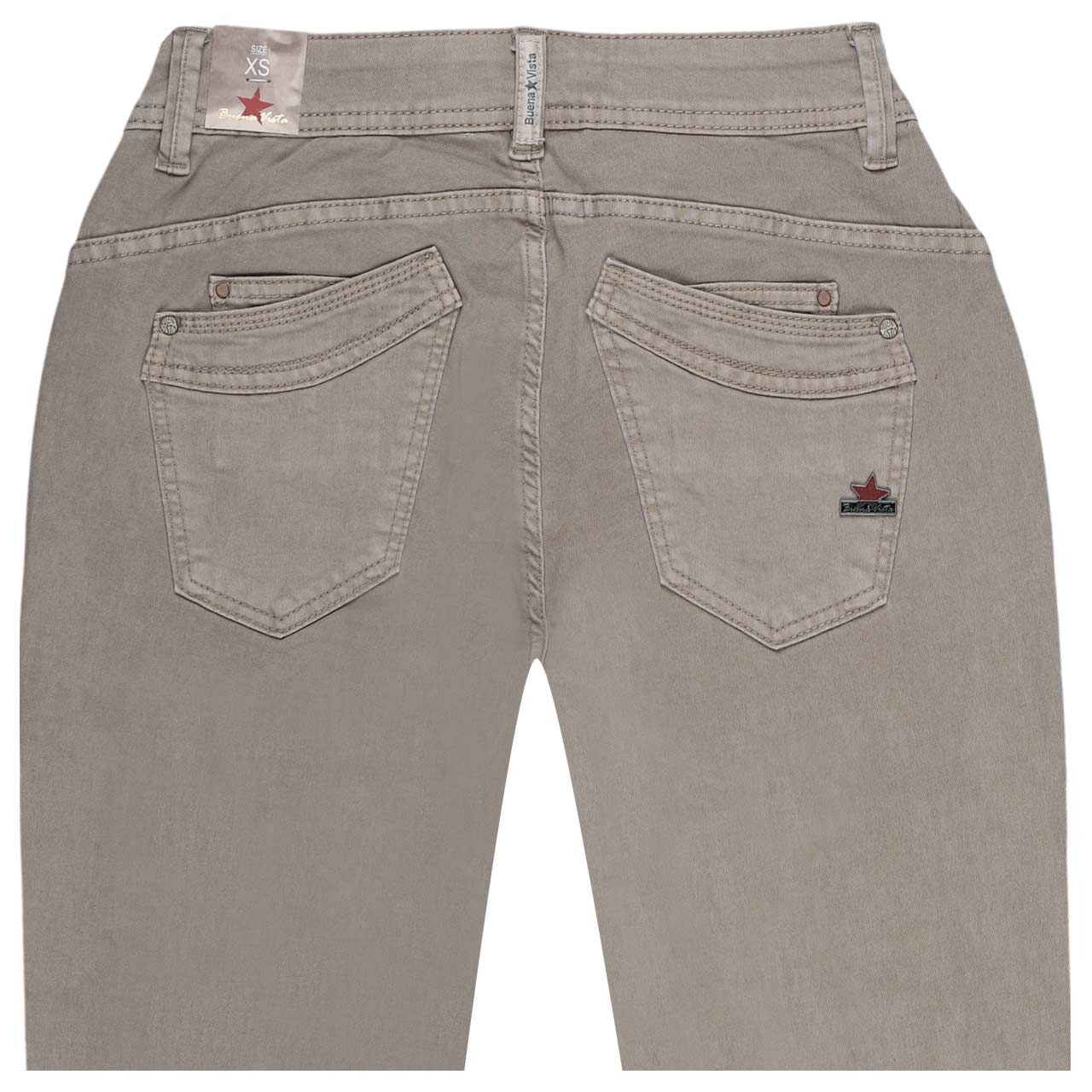 Damen Baumwollhose Malibu Stretch Twill von Buena Vista in Grau, detaillierte Rückansicht