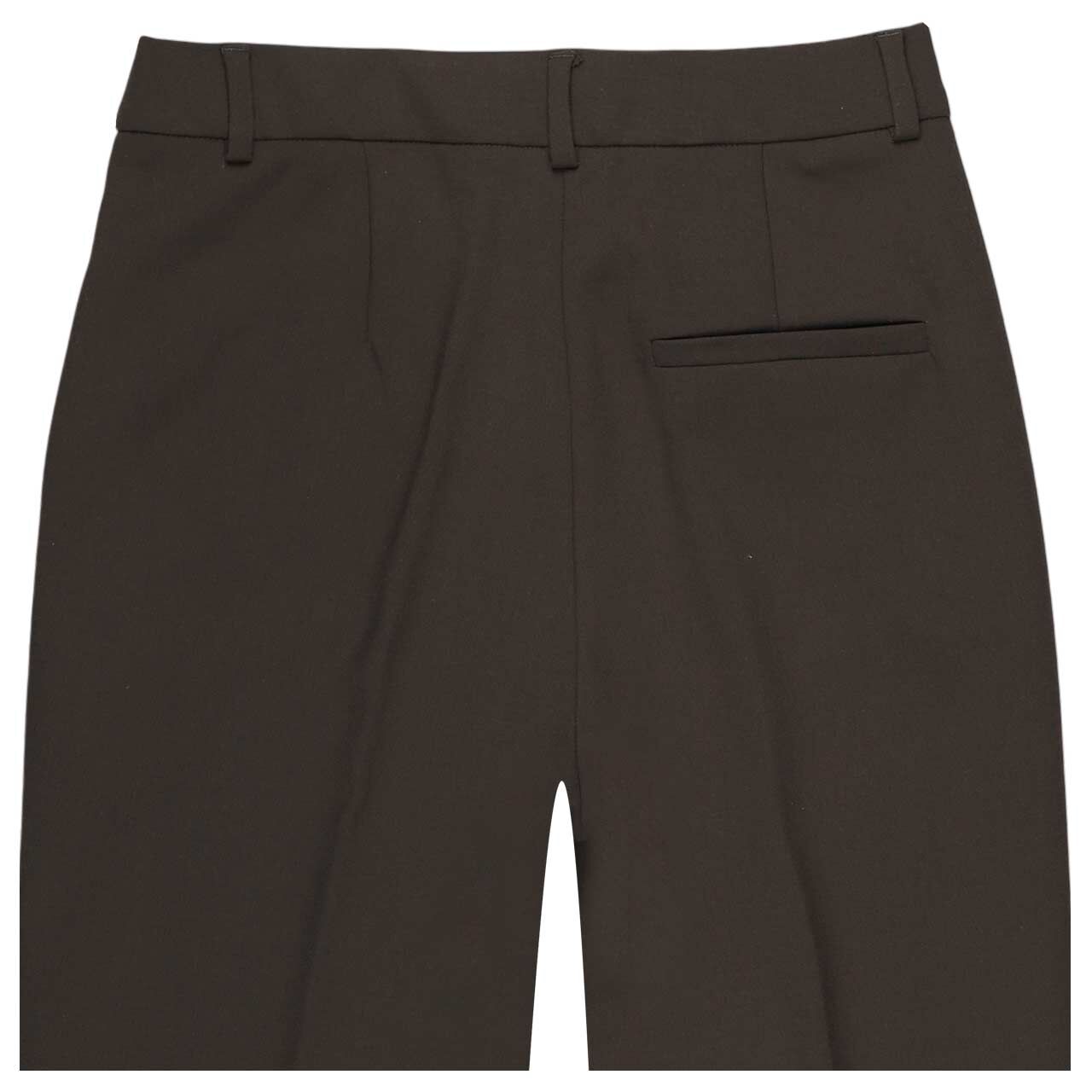 Stretch Damen Straight Leg Chinohose von Comma in Dunkelbraun, detaillierte Rückansicht