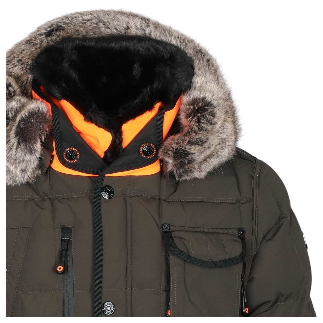 Herren Jacke Marvellous von Wellensteyn in Dunkelgrün, detaillierte Vorderansicht