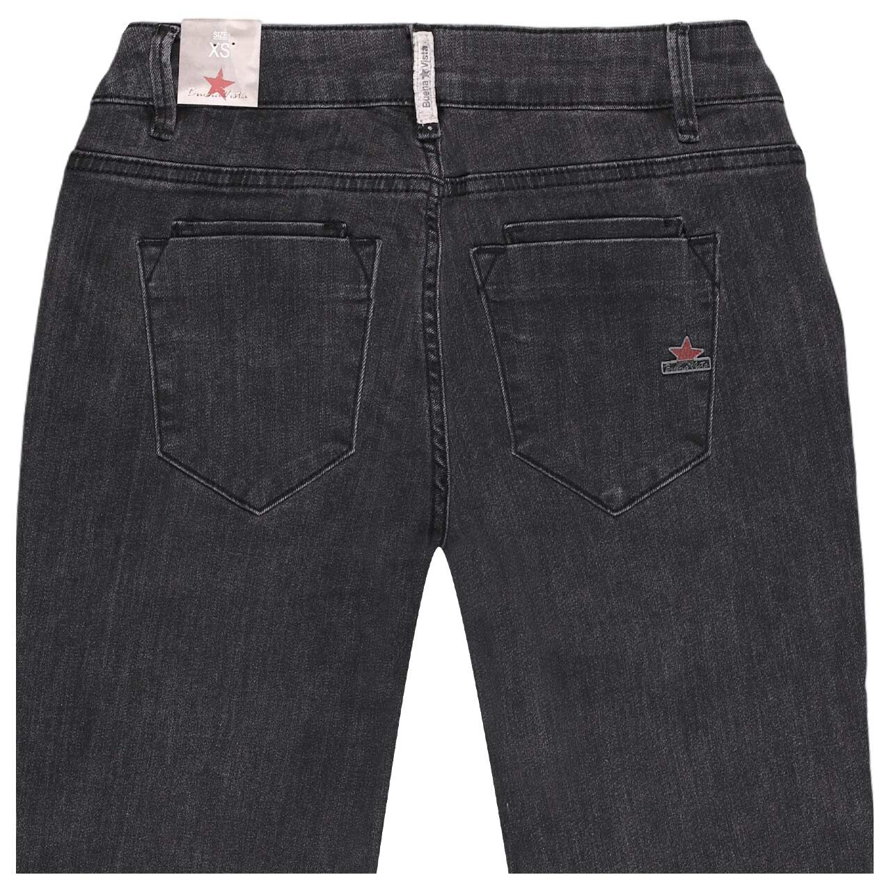 Damenjeans Italy K Bootcut Stretch Denim von Buena Vista in Dunkelgrau angewaschen, detaillierte Rückansicht