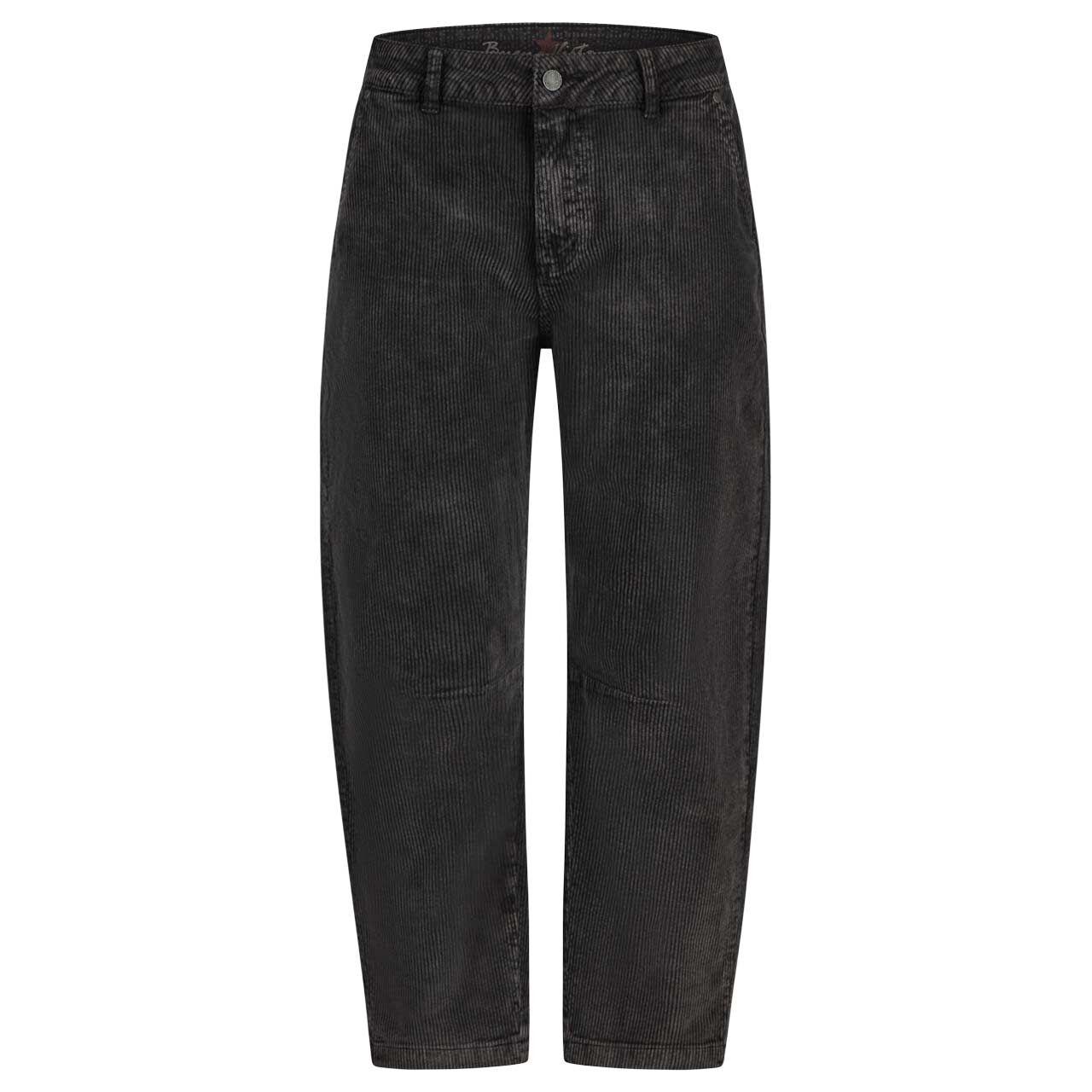 Damen Cordhose Barrel 7/8 Corduroy von Buena Vista in Dunkelgrau, Vorderansicht