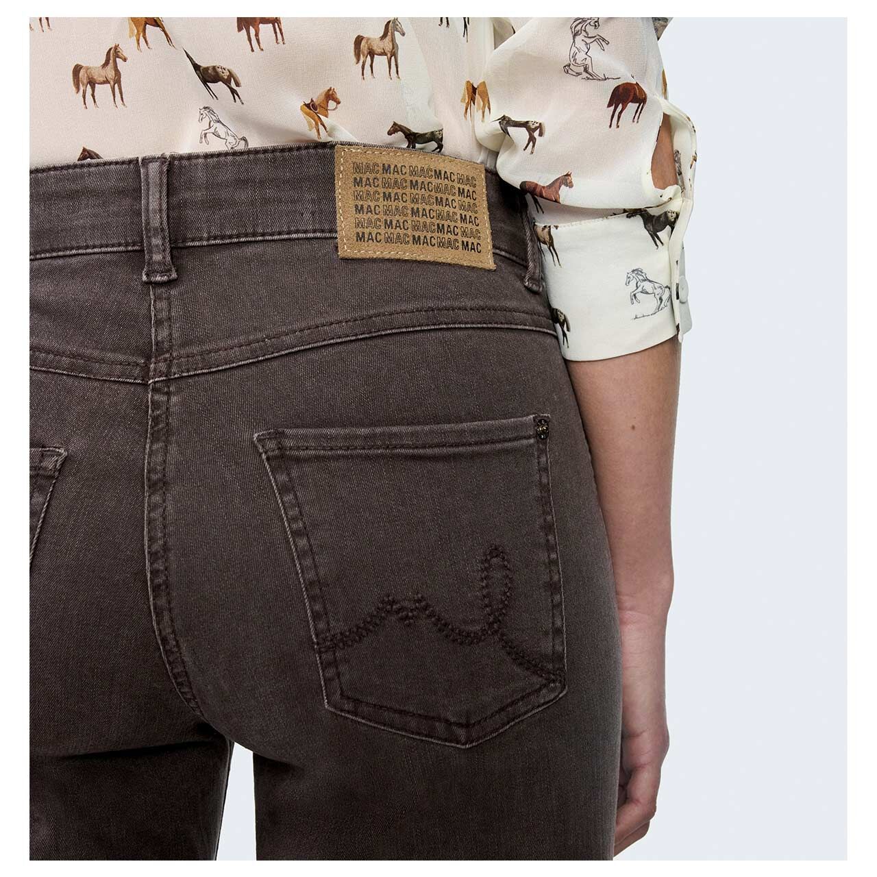MAC Laura Jeans brown stone wash
