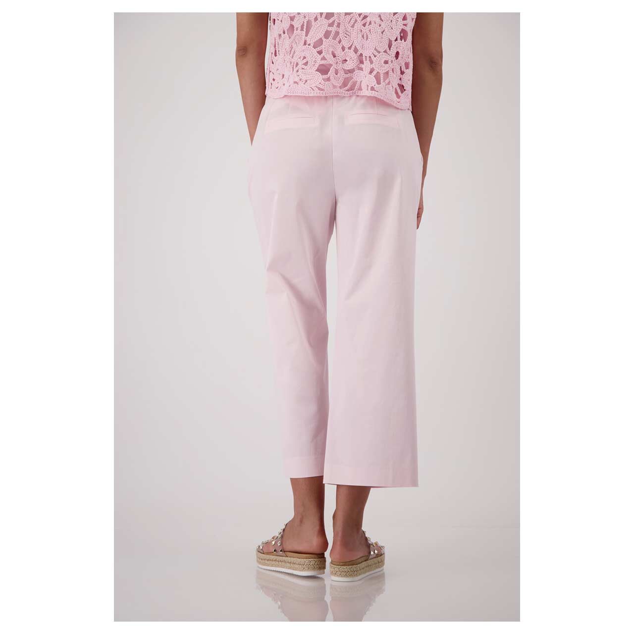 Damen 7/8 Baumwollhose von Monari in Rosa, Rückansicht