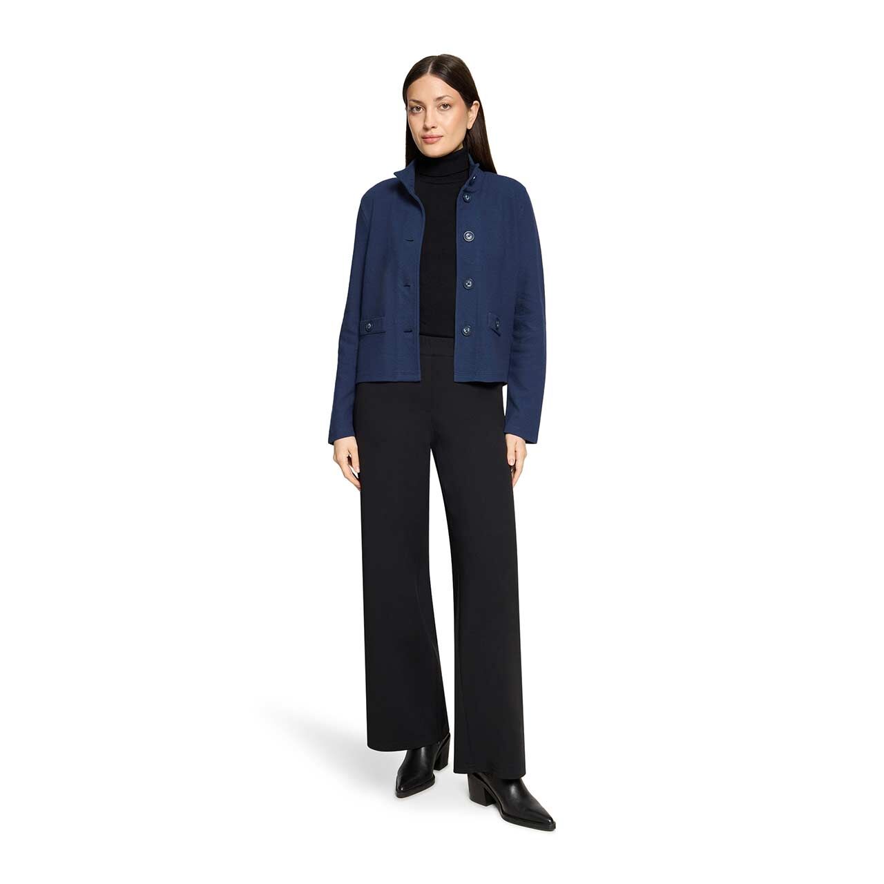 Damen Jacke von Betty Barclay in Dunkelblau, Ganzkörperansicht am Model