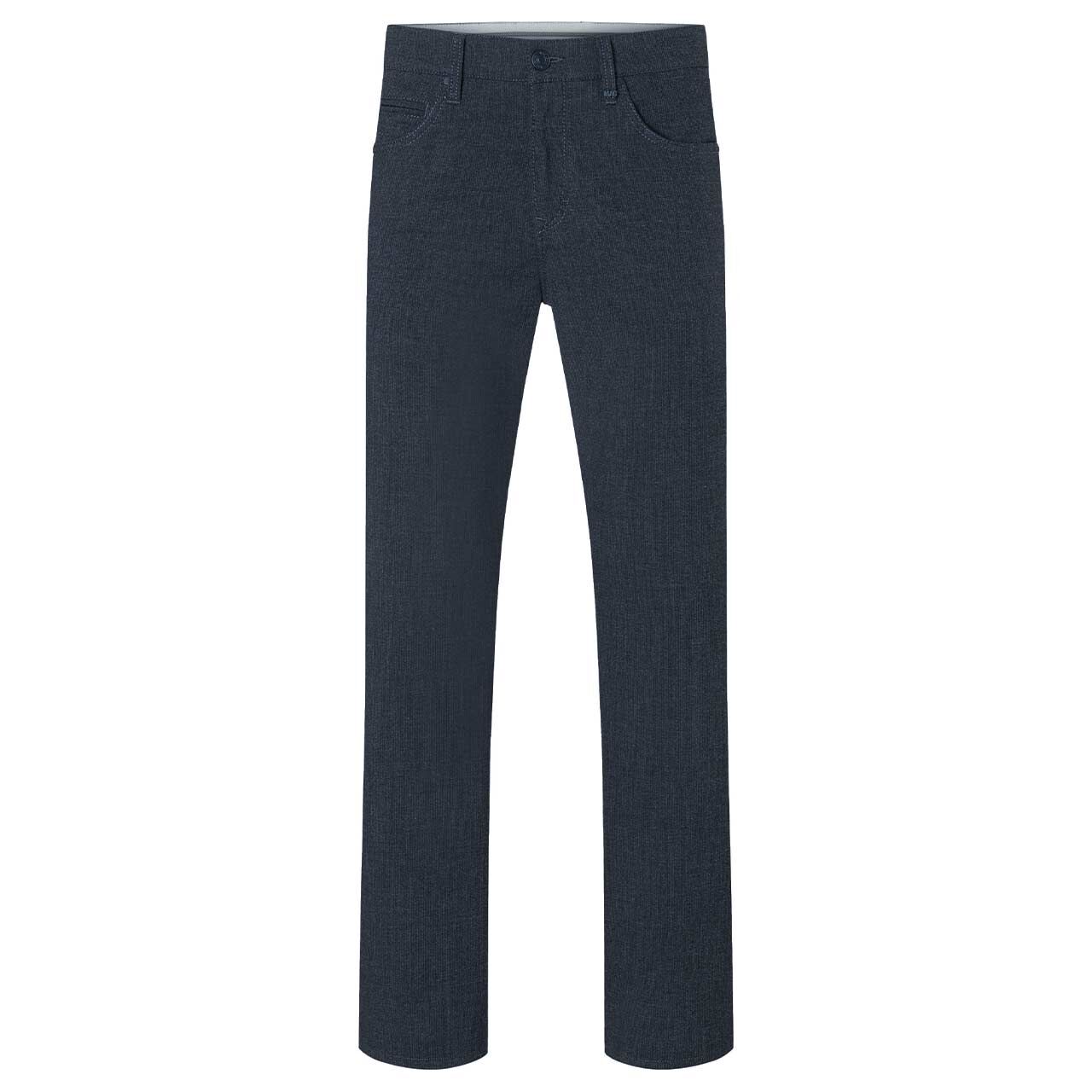 Stretch Herrenhose Arne Travel von MAC in Dunkelblau, Vorderansicht am Model