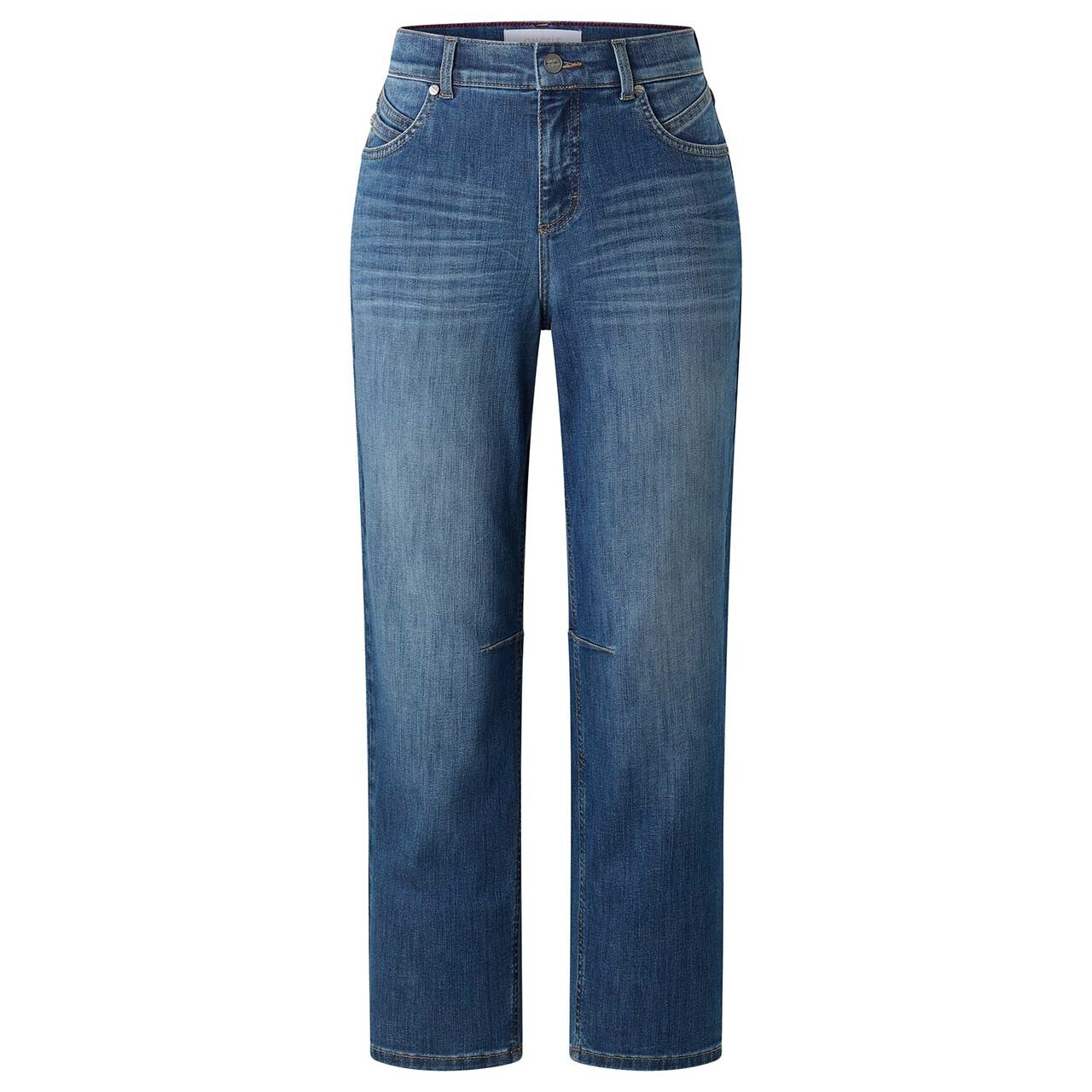 Damen Ankle Jeans Evy Barrel von Angels in Blau angewaschen, Vorderansicht