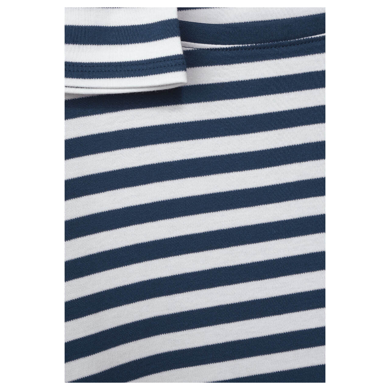 Cecil Basic Boatneck 3/4 Arm Shirt mid blue stripes