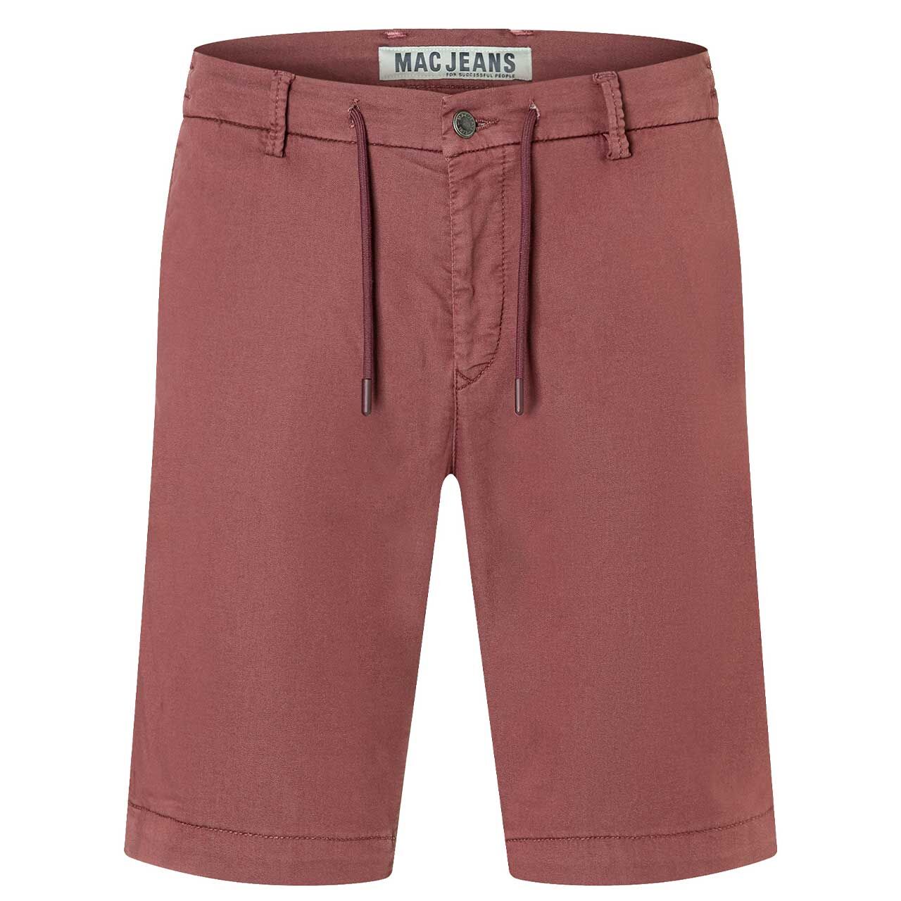 Baumwoll Bermuda Jogn Short von MAC in Rot, Vorderansicht