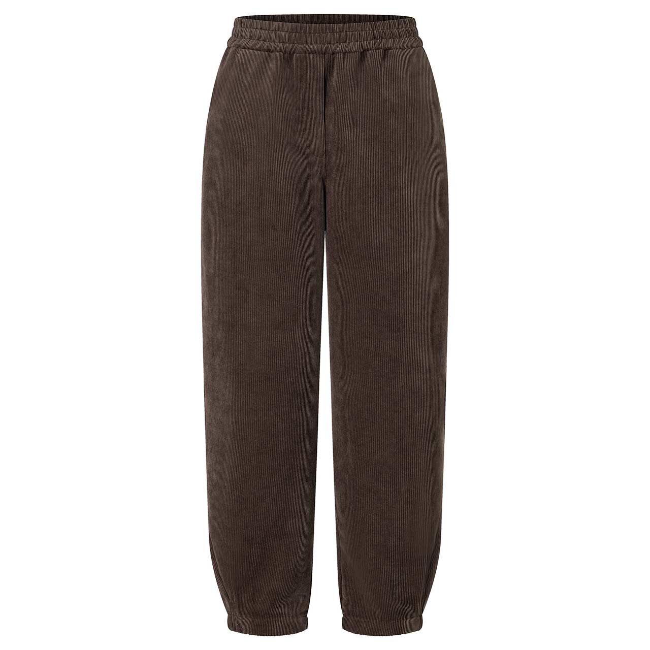 Damen 7/8 Cordhose Eva von MAC in Dunkelbraun, Vorderansicht