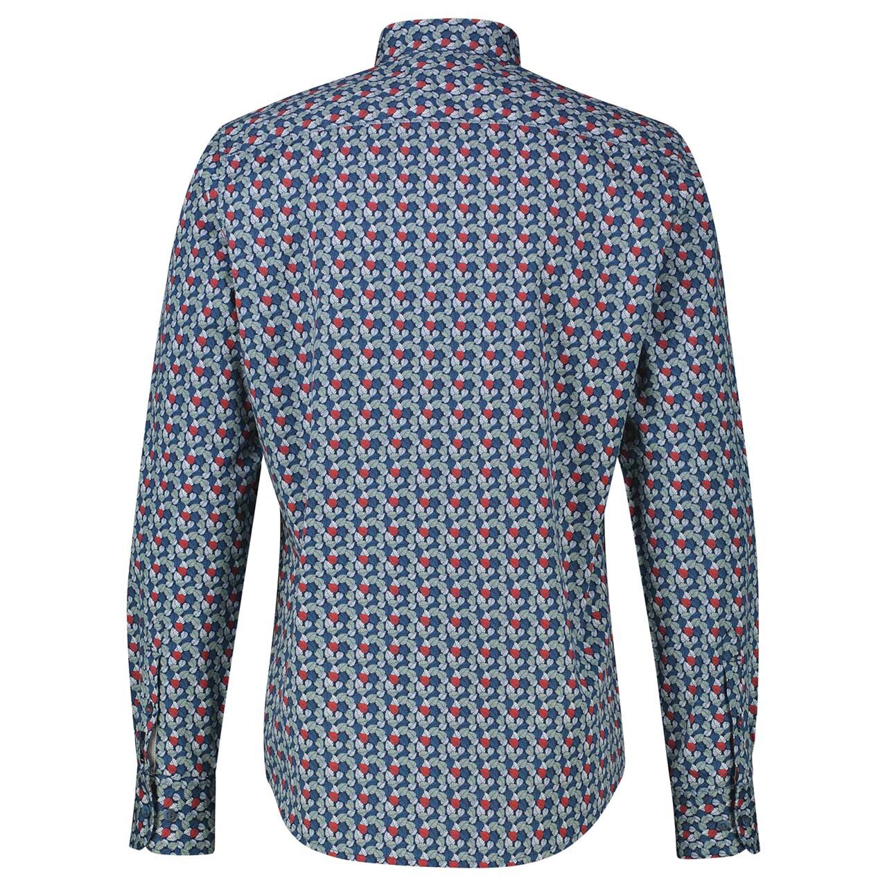 Herren Hemd von Lerros in Dunkelblau mit Print, Rückansicht