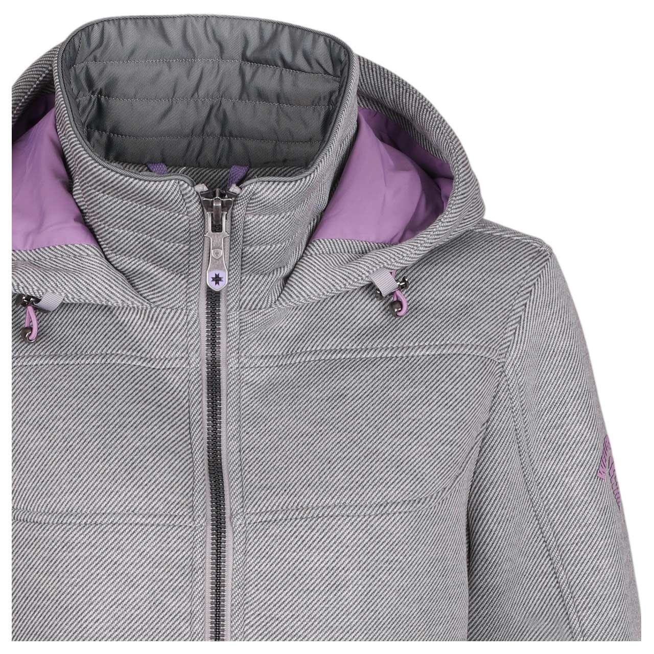 Damen Jacke Florida Lady von Wellensteyn in Grau meliert, detaillierte Vorderansicht