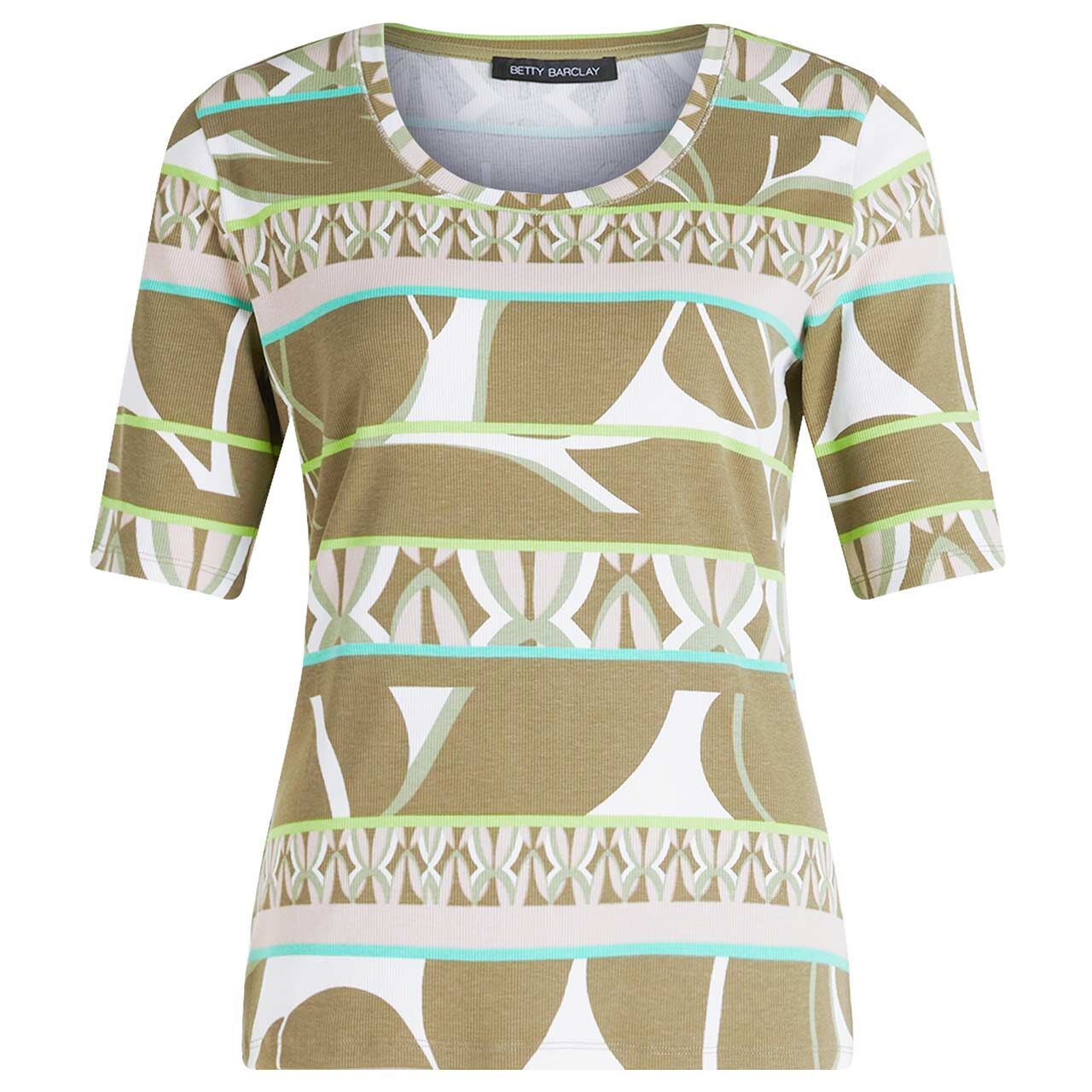 Betty Barclay Damen T-Shirt khaki green print