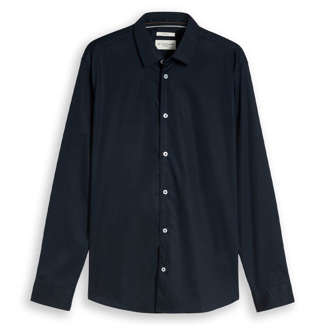 Tom Tailor Herren Langarm Hemd sky captain blue