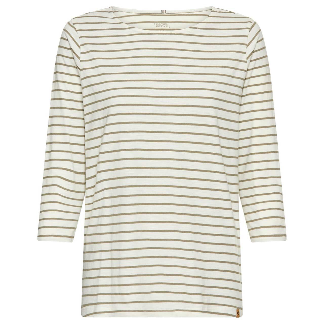 Camel active Damen 3/4 Arm Shirt light khaki stripes