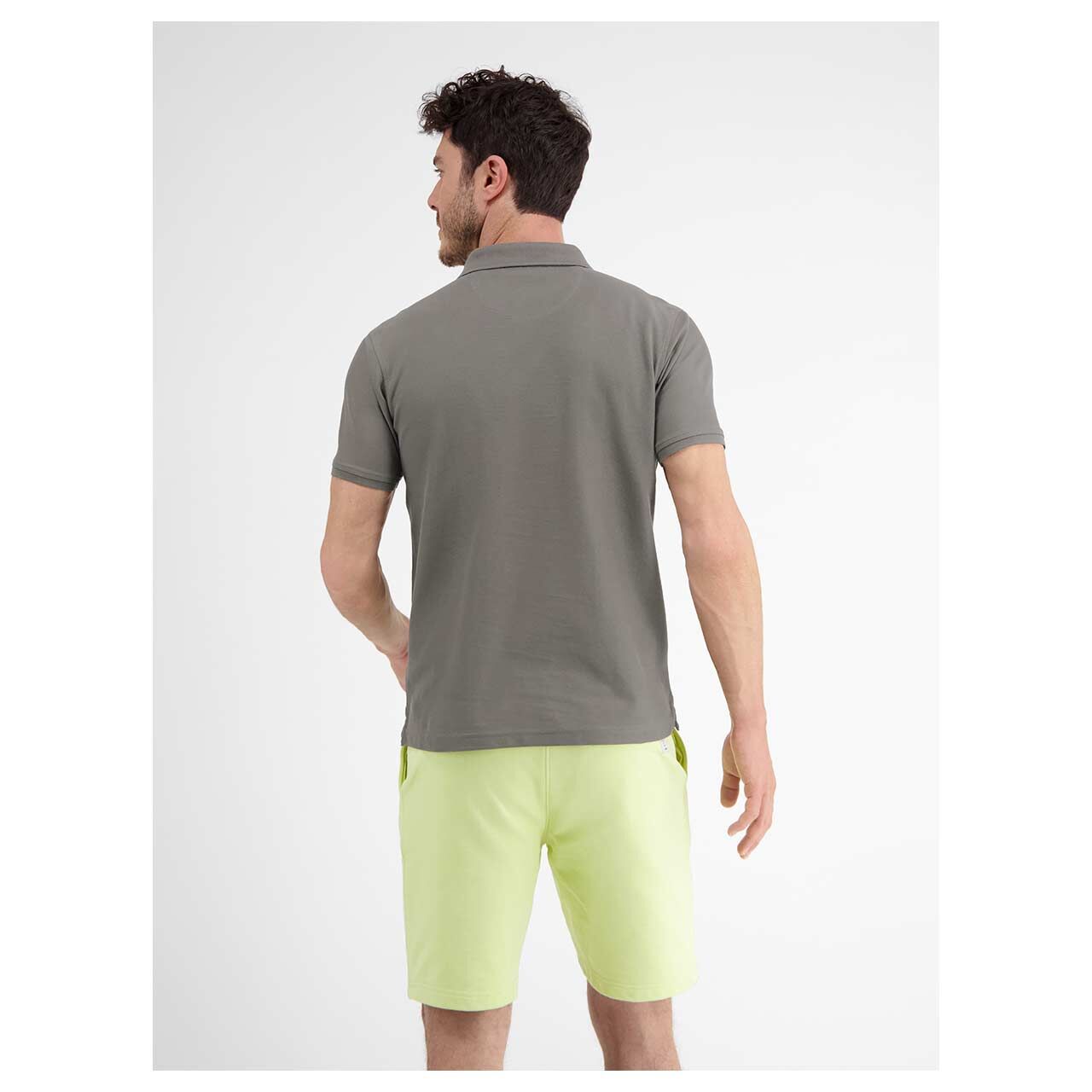 Herren Piqué Poloshirt von Lerros in Grau, Rückansicht am Model