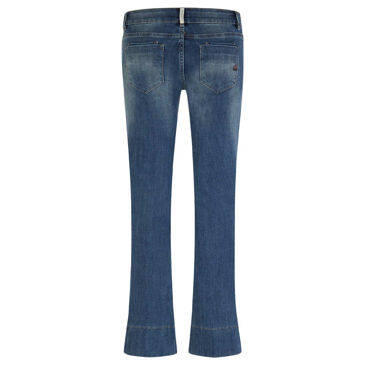 Damenjeans Italy K Bootcut Stretch Denim von Buena Vista in Blau angewaschen, Rückansicht