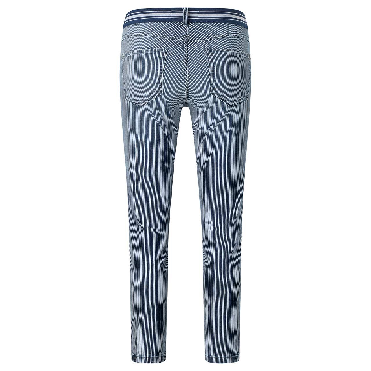 Damen 7/8 Jeans Ornella Sporty von Angels in Dunkelblau gestreift, Rückansicht