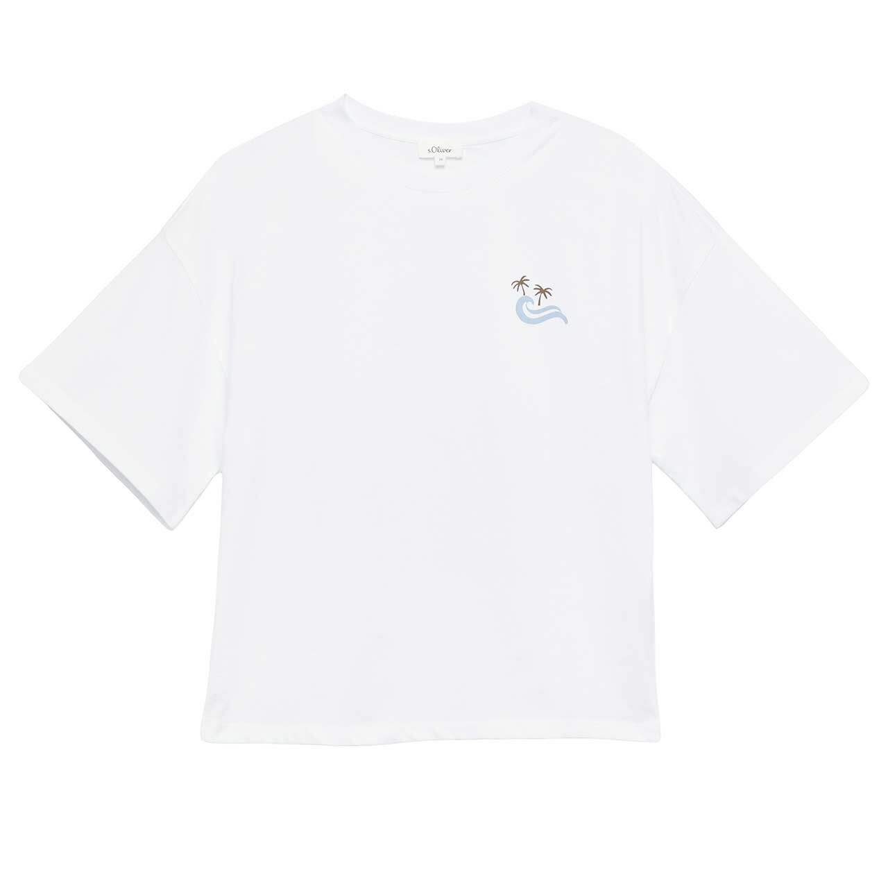 s.Oliver Damen T-Shirt white waves