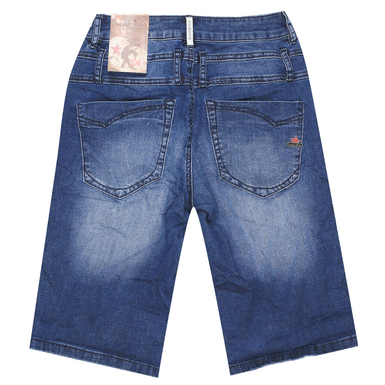Buena Vista Jeans Florida-Short Stretch für Damen in Mittelblau angewaschen, FarbNr.: 1153