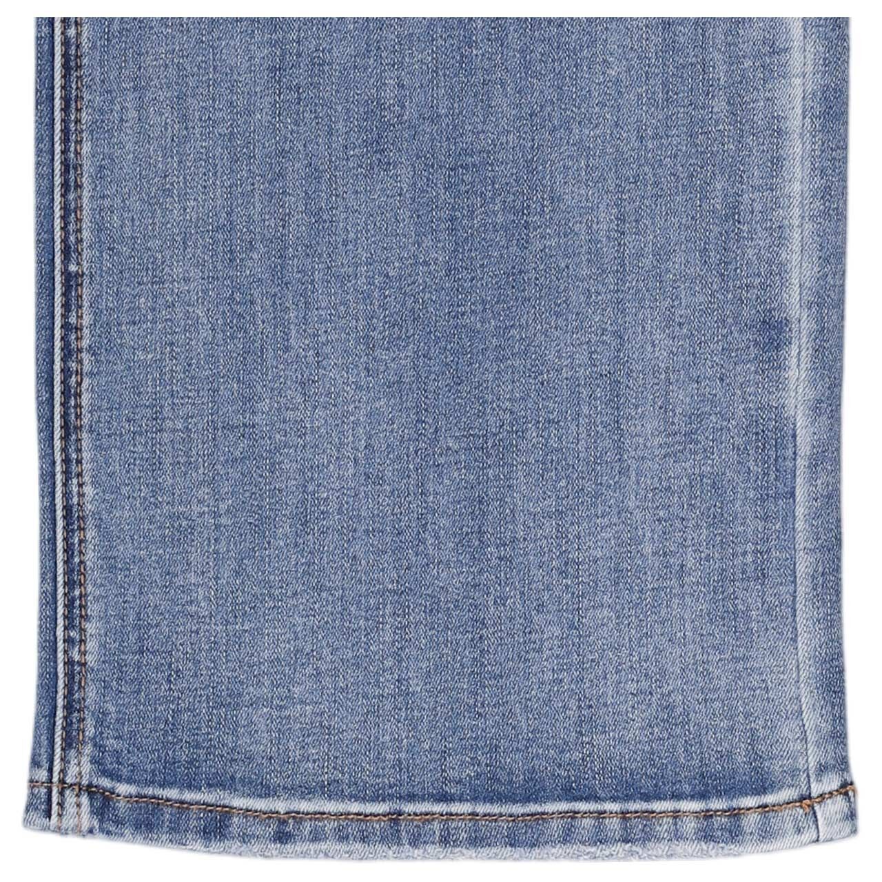 Damenjeans Tokio Sling von Senoritas Icon in Blau angewaschen, Detailansicht Saum