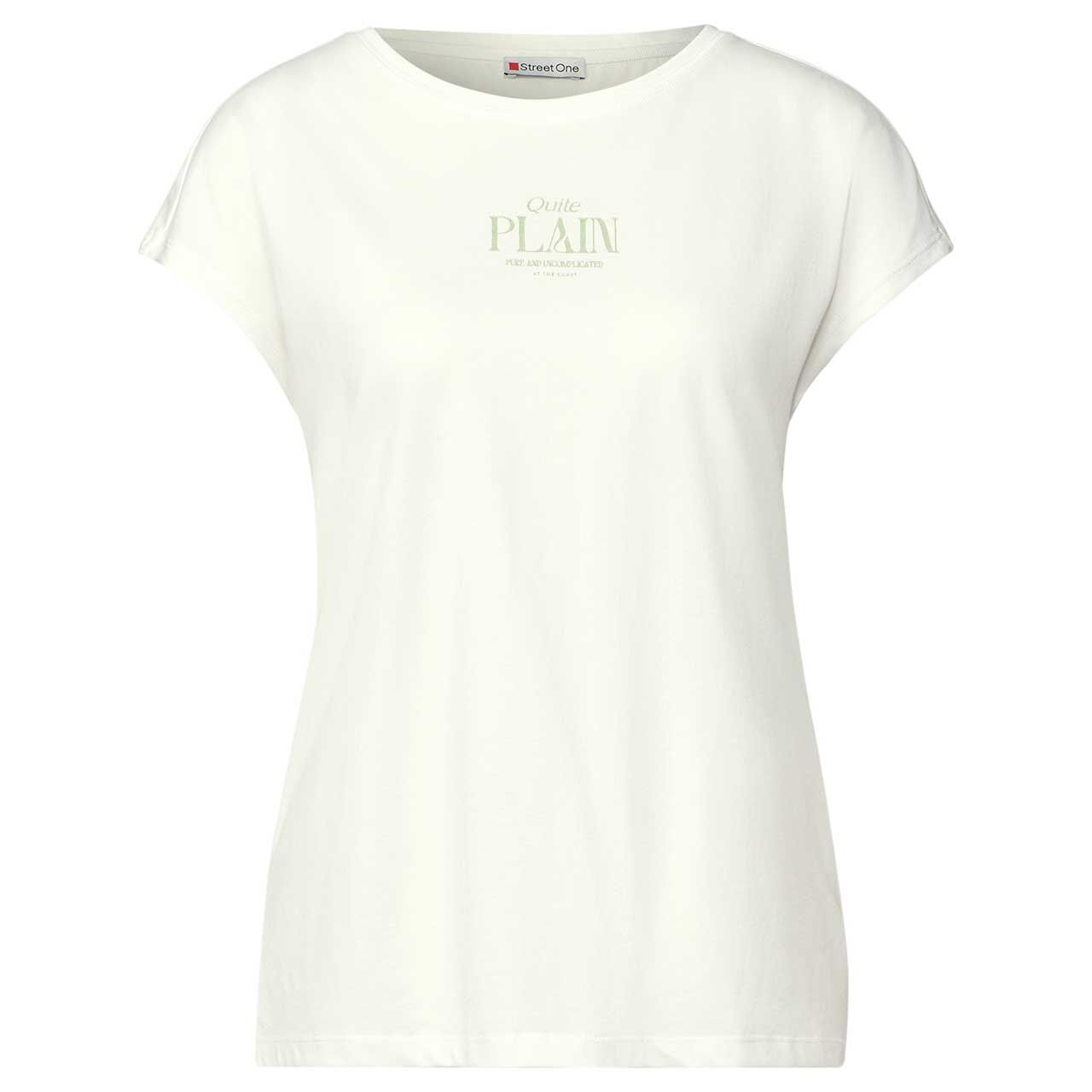 Street One Damen T-Shirt Basic Partprint classic off white Street One Damen T-Shirt Basic Partprint classic off white