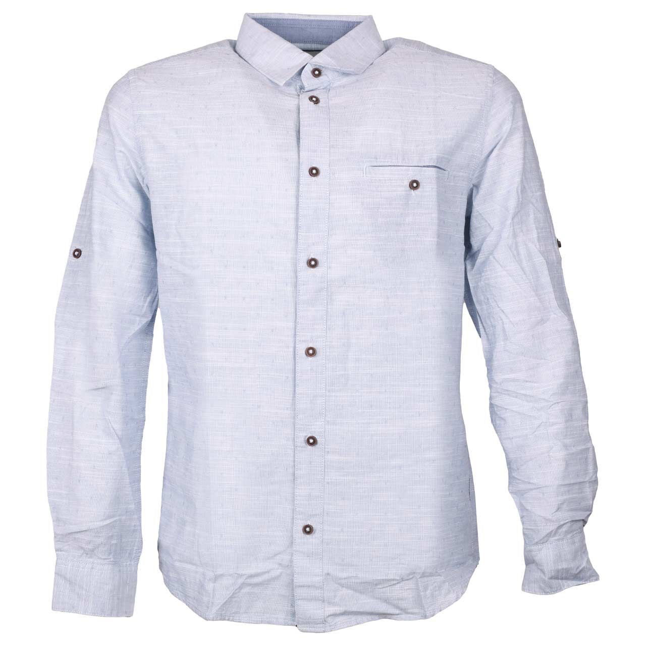 Tom Tailor Herren Hemd white blue dobby