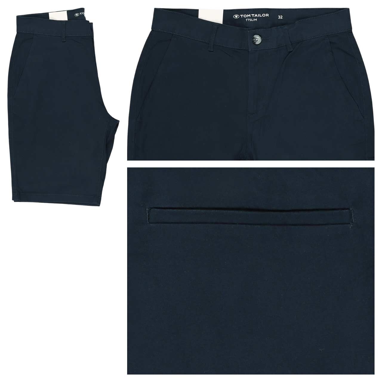 Tom Tailor Chino Baumwoll Bermuda deep sky captain blue