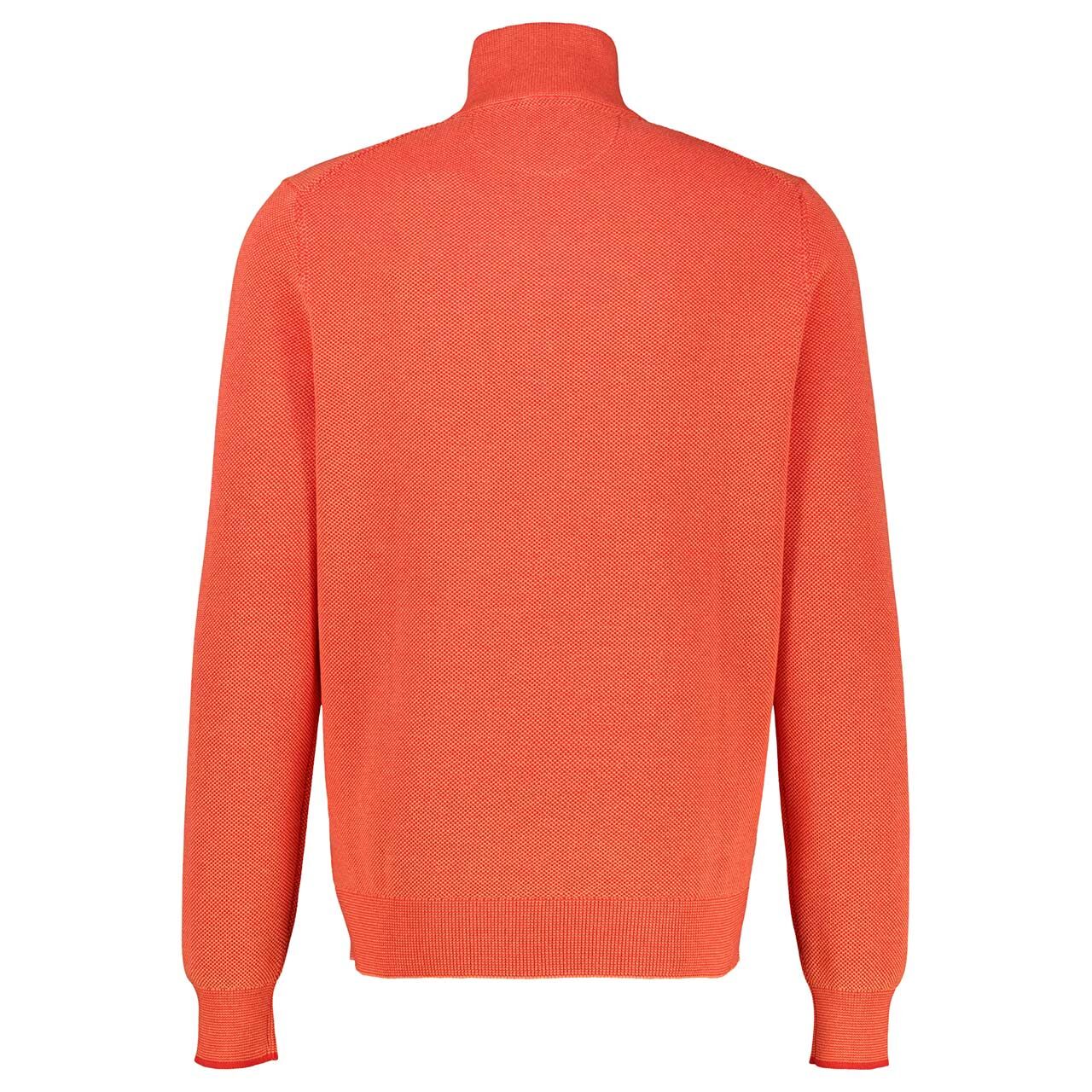 Herren Pullover Troyer von Lerros in Hellrot, Rückansicht