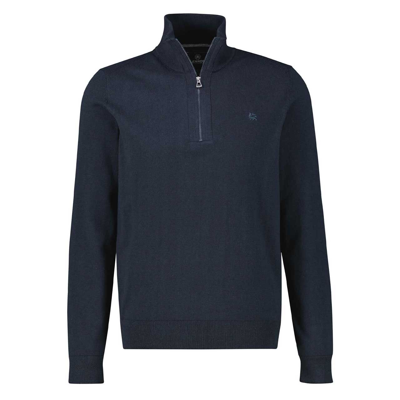 Lerros Herren Pullover Troyer soft classic navy