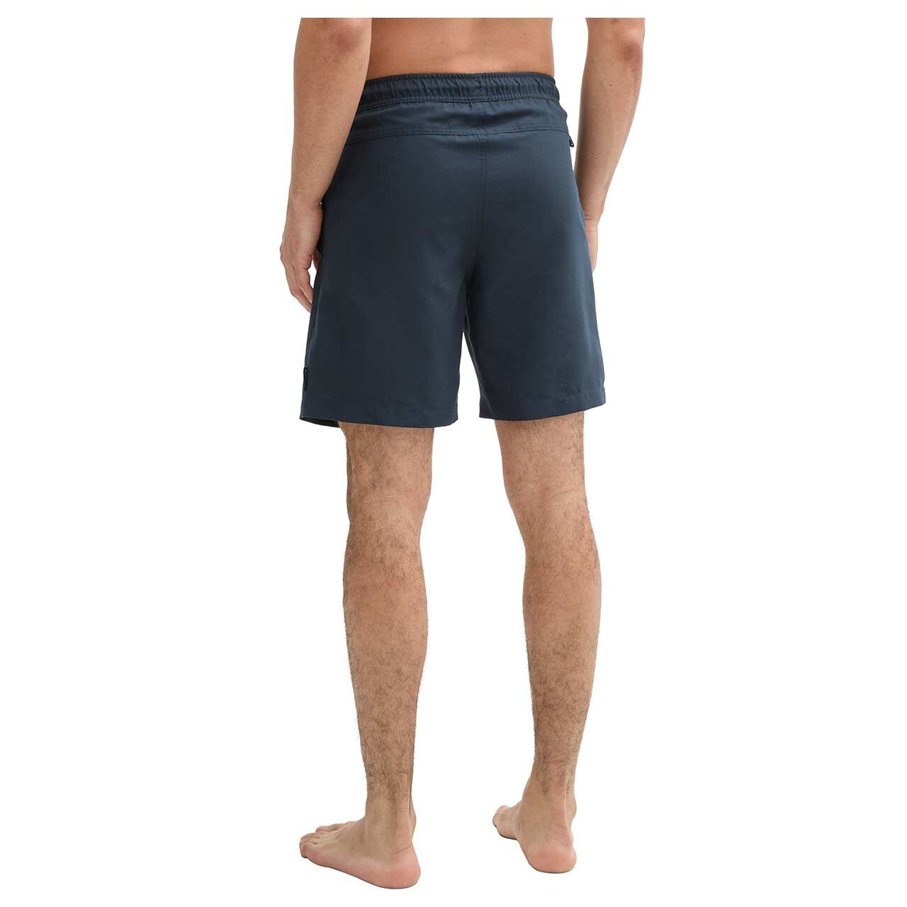 Herren Swim Shorts von Tom Tailor in Dunkelblau, Rückansicht am Modell