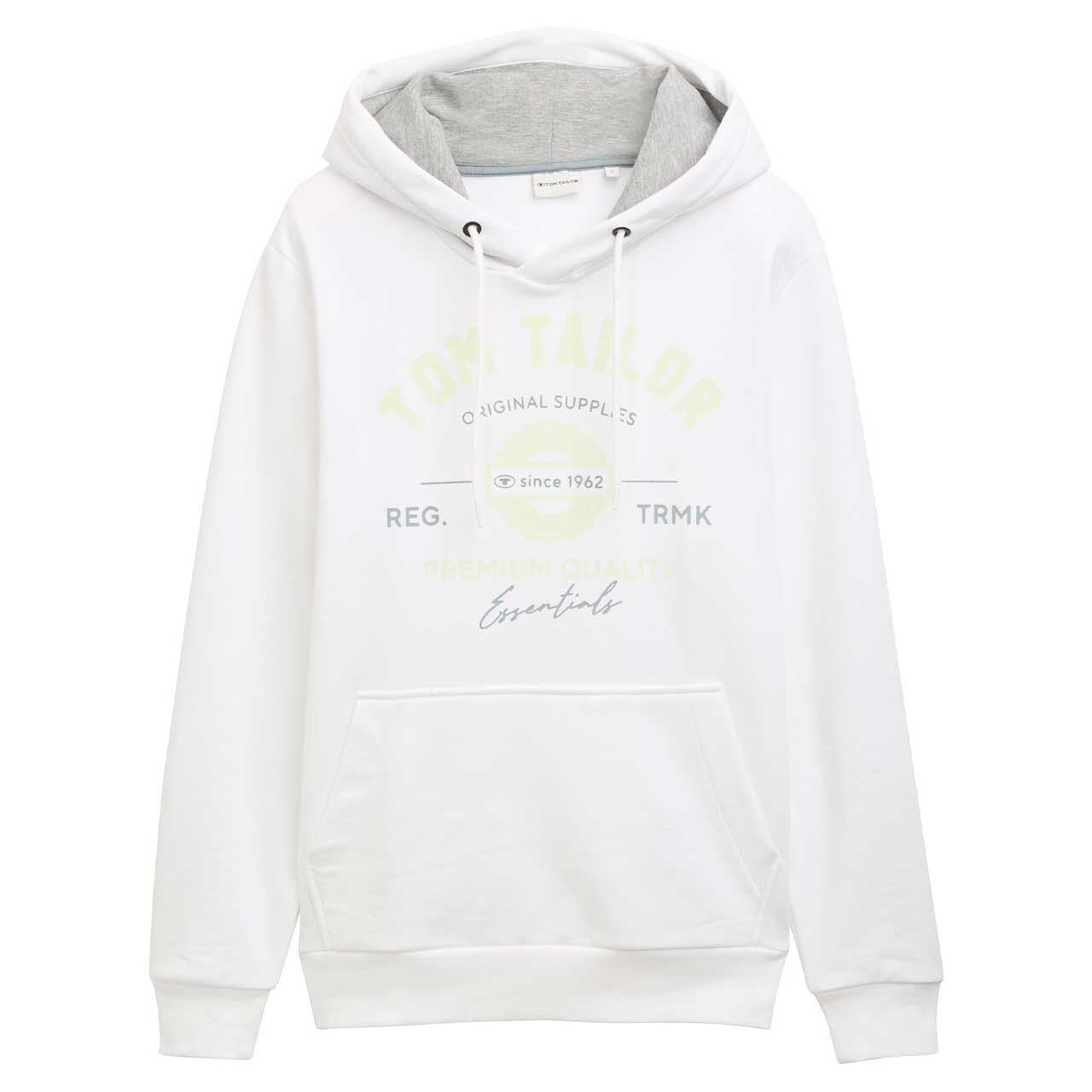 Tom Tailor Herren Hoodie Sweatshirt white