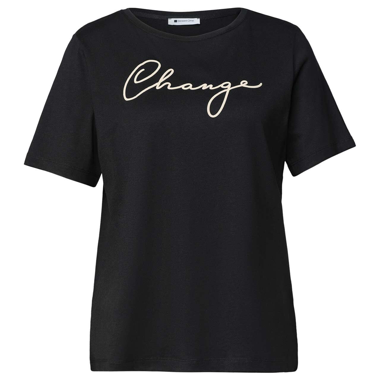 Street One Damen T-Shirt Puff Print Wording black