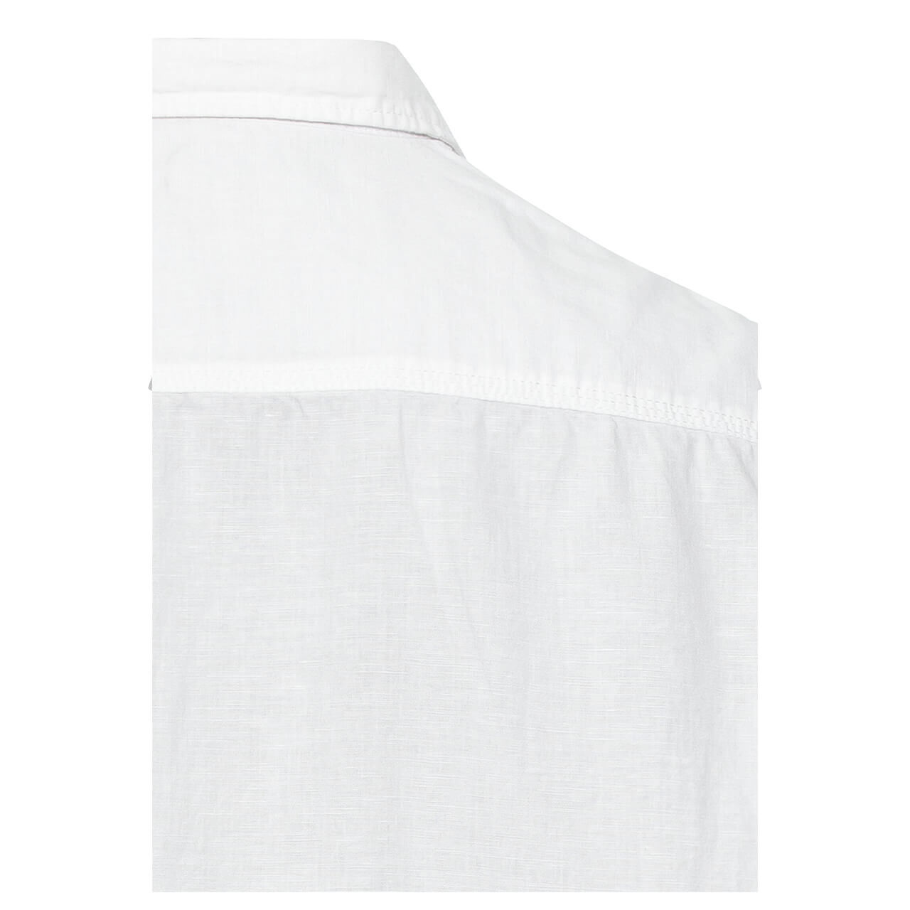 Camel active Herren 1/2 Arm Hemd white linen blend