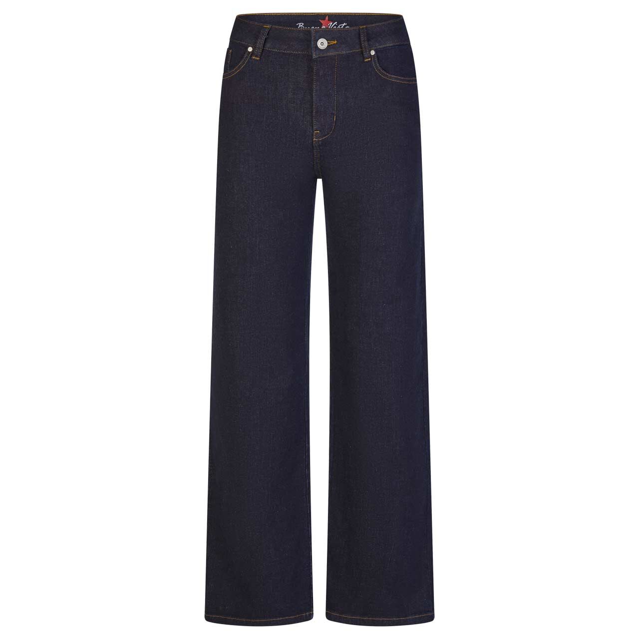 Damenjeans Wide Leg Stretch Denim von Buena Vista in Dunkelblau, Vorderansicht