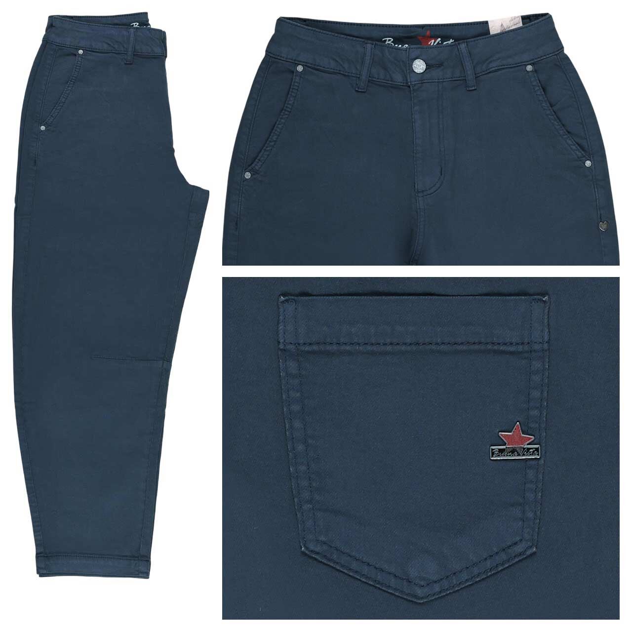 Buena Vista Barrel 7/8 Stretch Cotton Jeans dark night