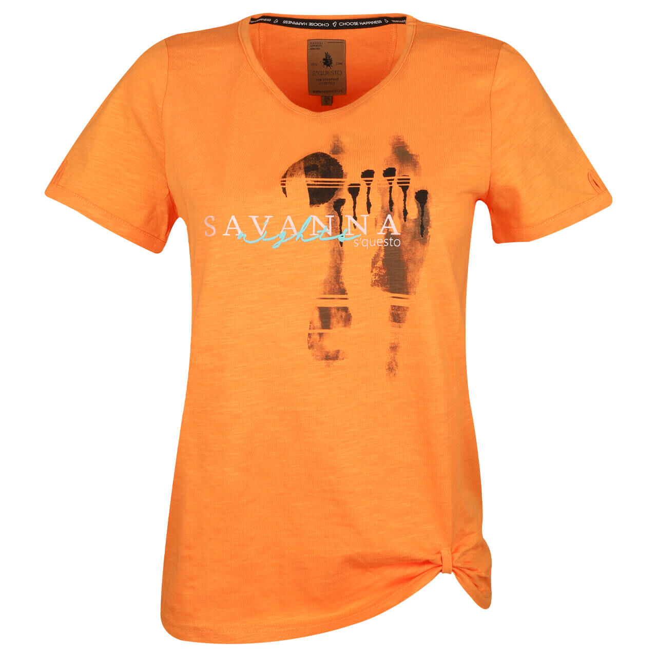 Soquesto Damen T-Shirt savanna nectarine