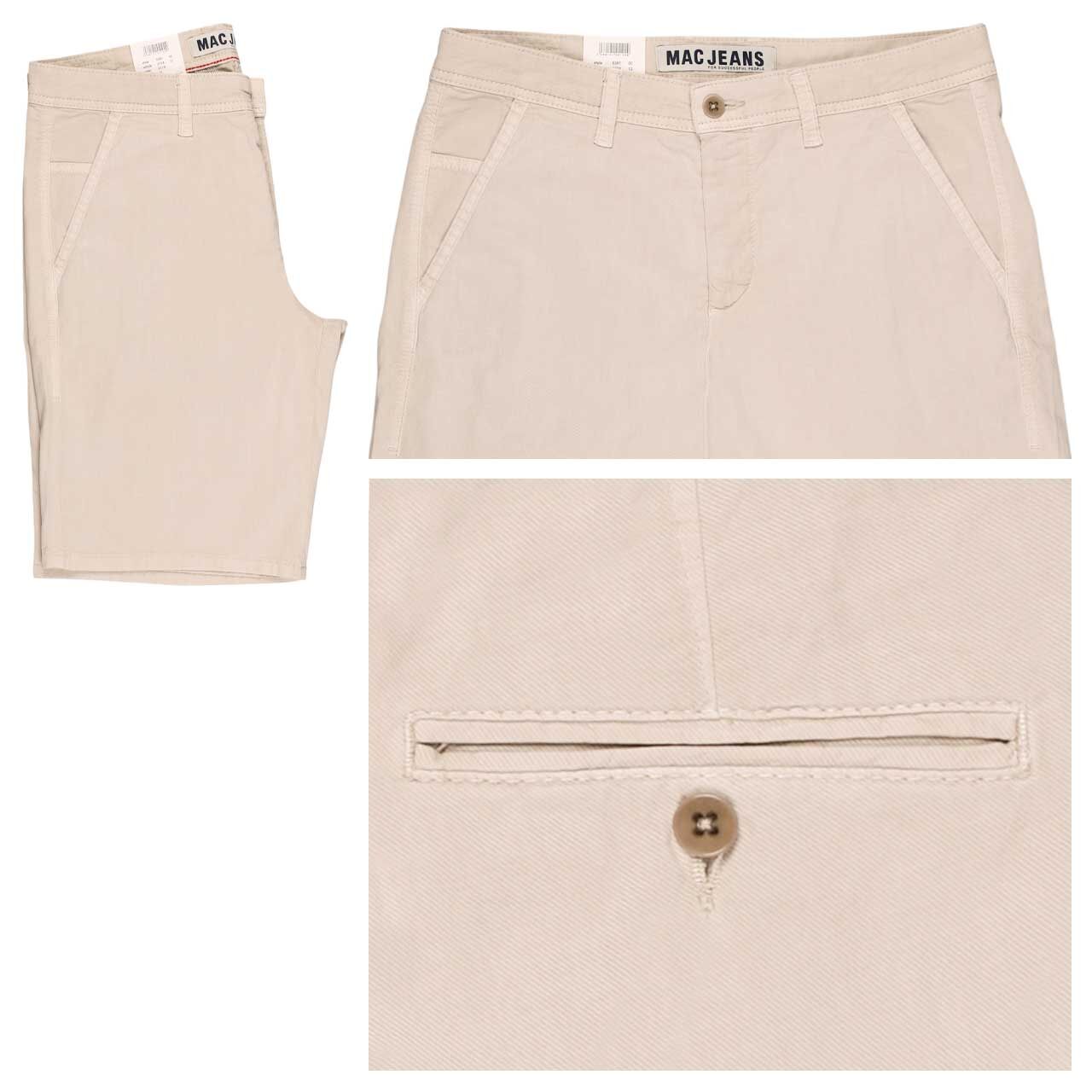 MAC Liam Chino Baumwoll Bermuda kitt