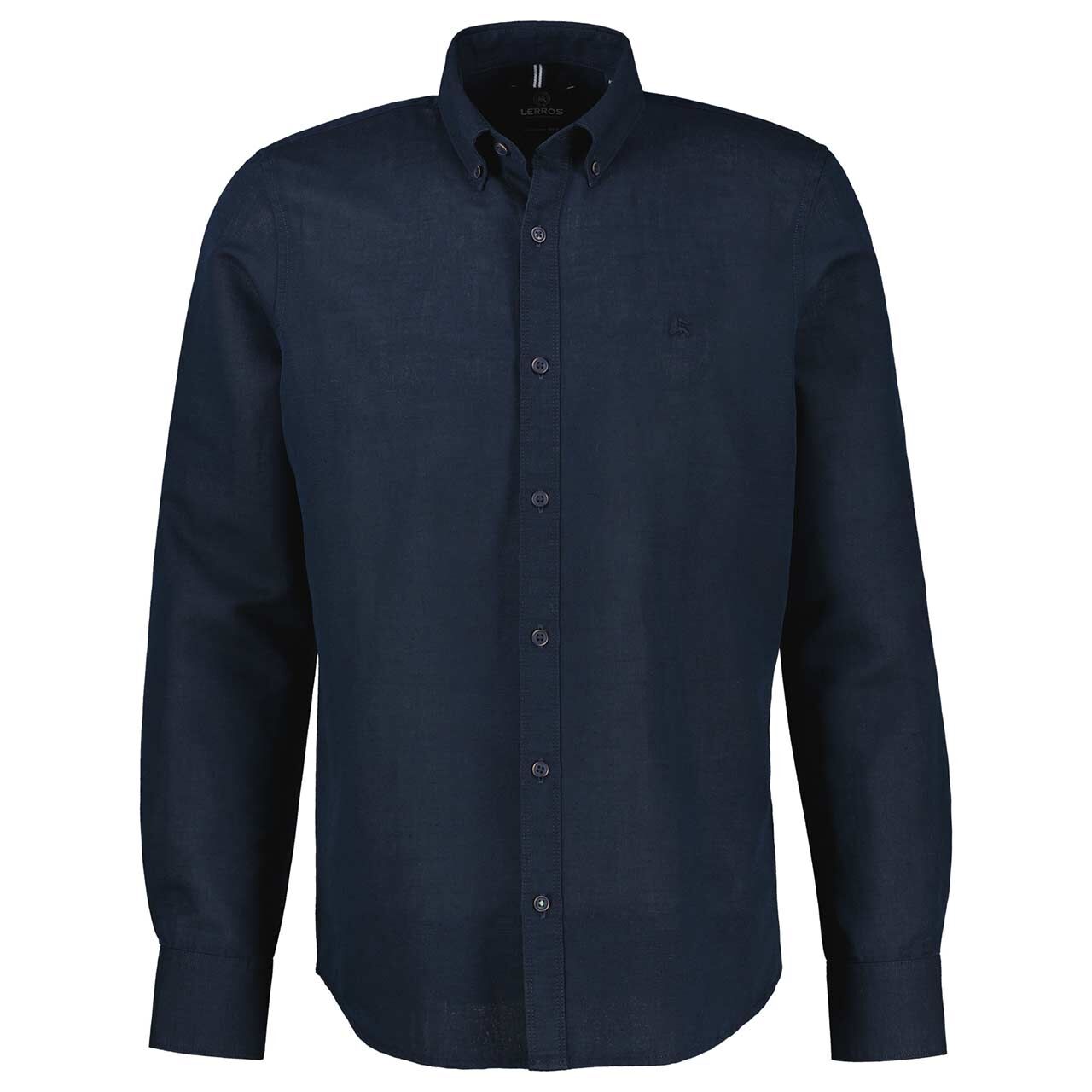 Lerros Herren Leinen Langarm Hemd classic navy