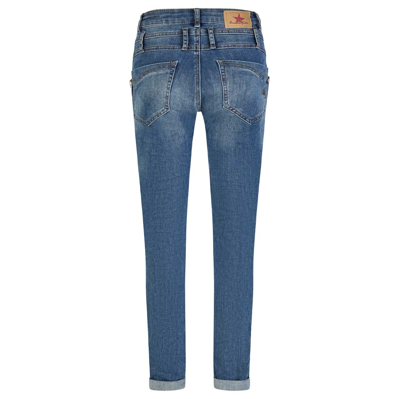 Damenjeans Florida-Z Stretch Denim von Buena Vista in Blau angewaschen, Rückansicht