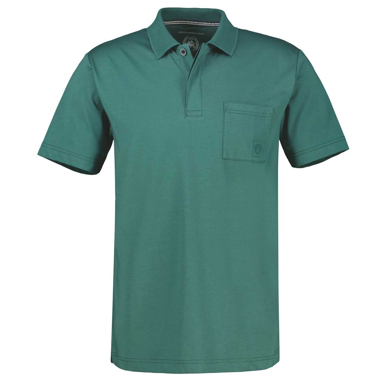 Lerros Herren Poloshirt soft teal cool dry