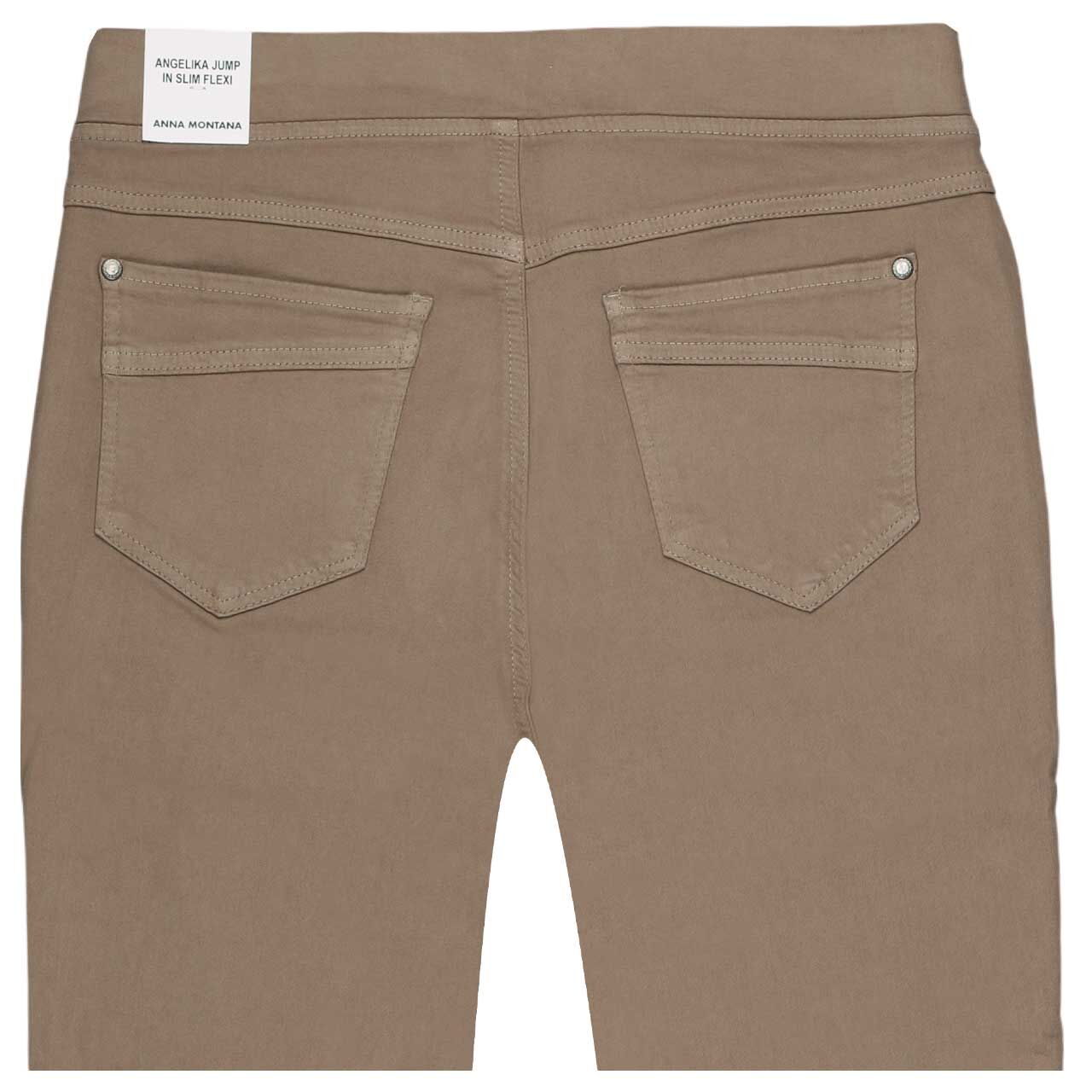 Damenjeans Angelika Röhre Jump in von Anna Montana in Grau-Braun, detaillierte Rückansicht