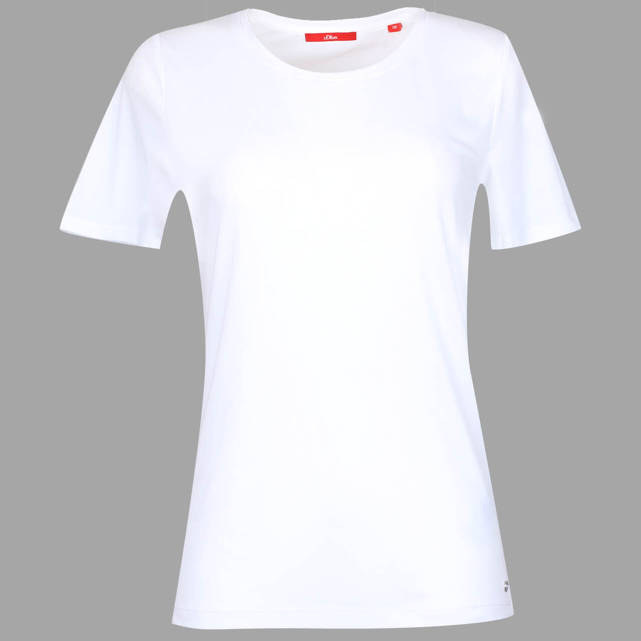s-oliver-tshirt-weiss-0100-vorne s.Oliver T-Shirt für Damen in Weiß, FarbNr.: 0100