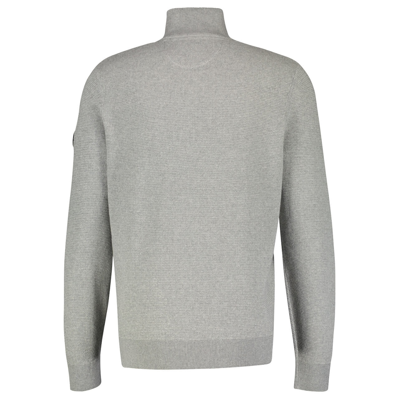 Lerros Herren Strickjacke Troyer grey melange