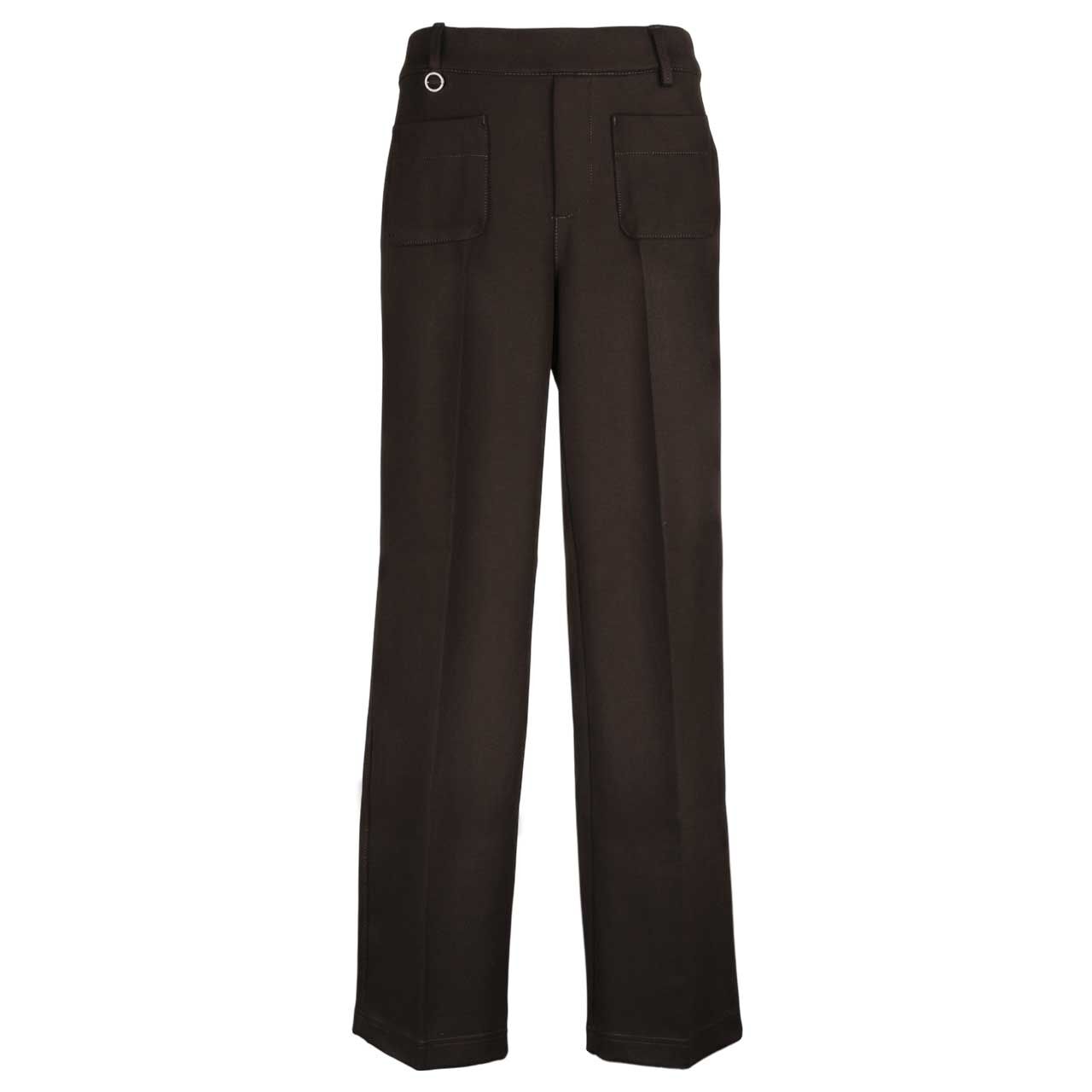 Street One Straight Leg Hose deep roast brown pockets