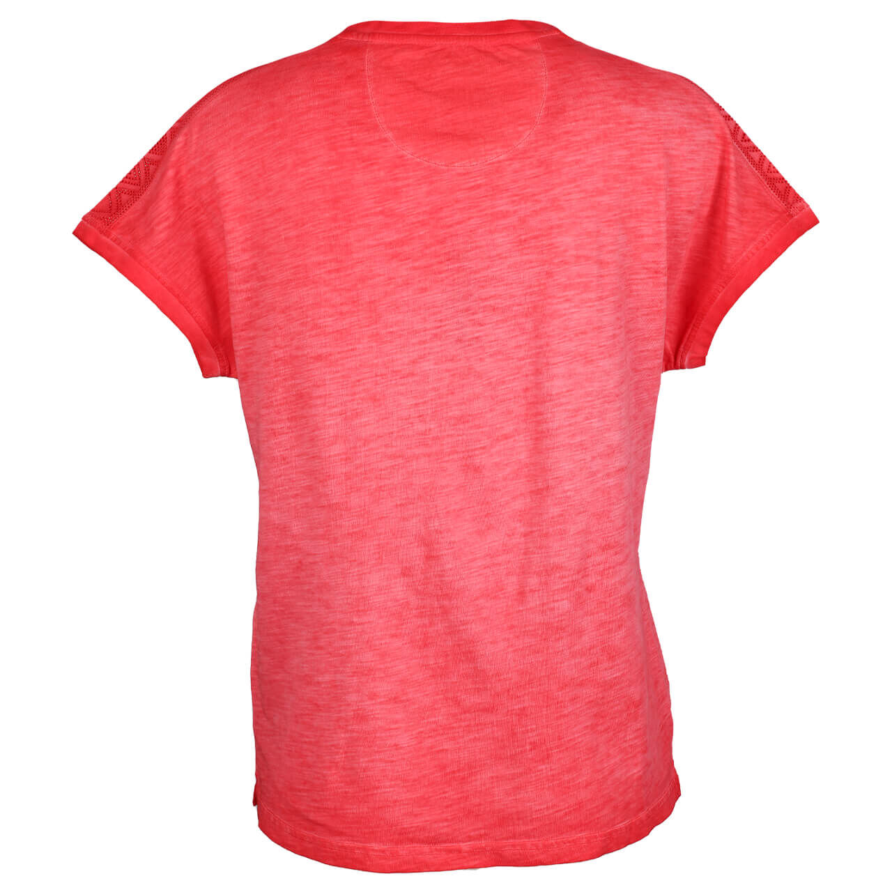 Soquesto Damen T-Shirt lace tomato red